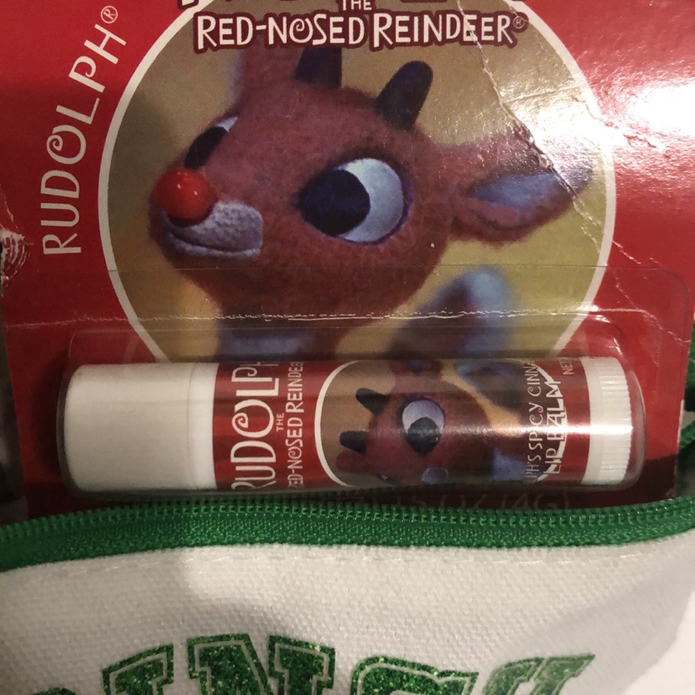 Grinch Cosmetic Bag with Lip Balm and Hand Cream - Picture 2 of 3